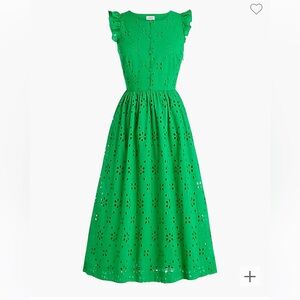 Jcrew midi eyelet dress